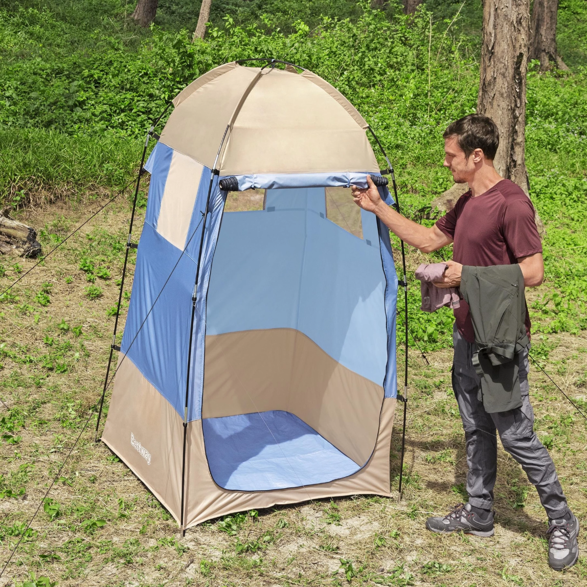 Cort pentru dus solar, BESTWAY, 2 ferestre laterale,impermeabil, instalare rapida, husa depozitare inclusa, 110 x 110 x 190 cm Cort pentru dus solar, BESTWAY, 2 ferestre laterale,impermeabil, instalare rapida, husa depozitare inclusa, 110 x 110 x 190 cm